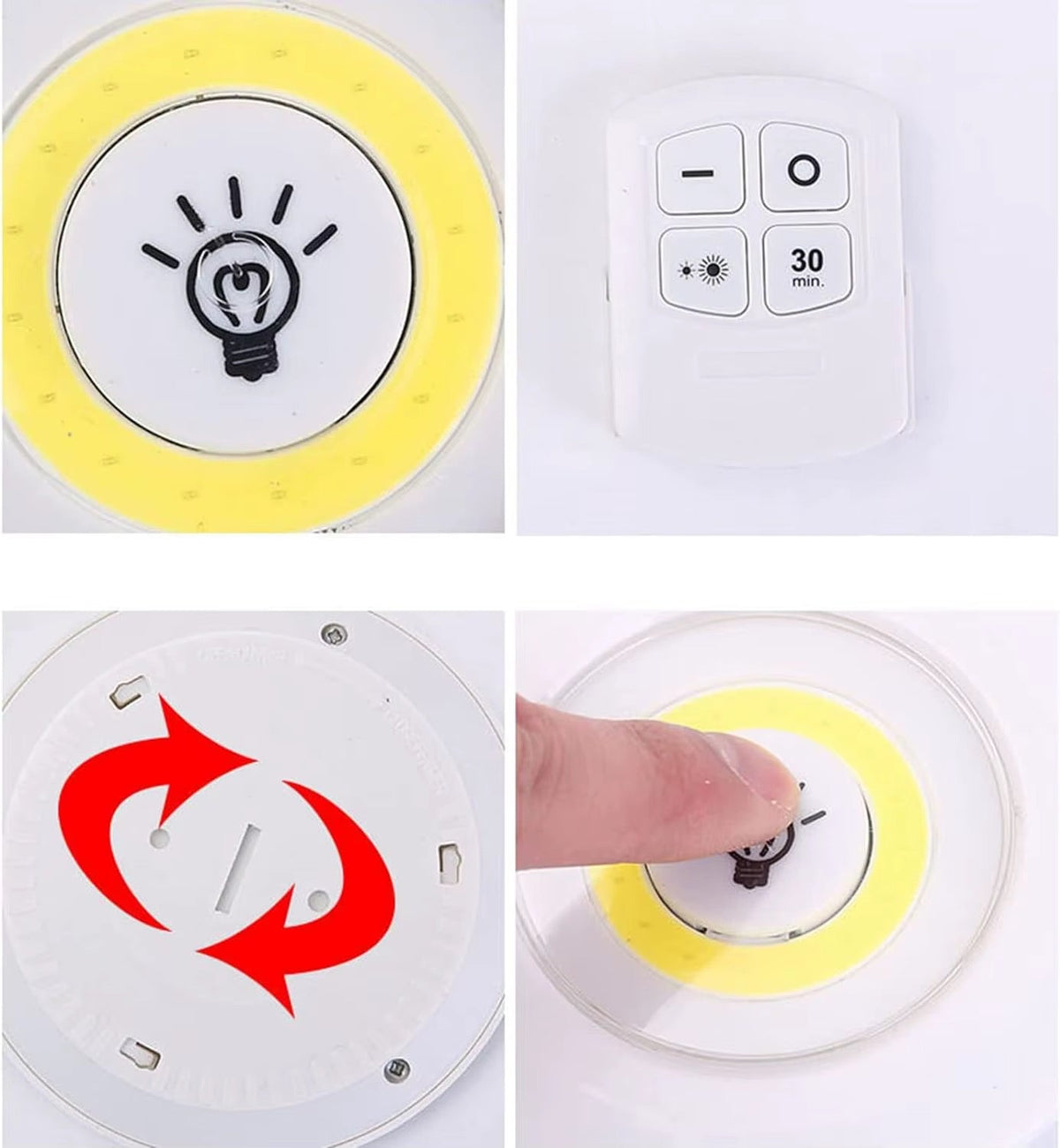 Dites Adieu aux Zones Sombres ! Pack de 3 Spots LED Sans Fil avec Télécommande,Éclairez Votre Intérieur Sans Percer de Trous – Lot de 3 Lampes LED Multi-Usages
Solution Éclairage Magique : 3 Spots LED Tactiles + Télécommande Intelligente