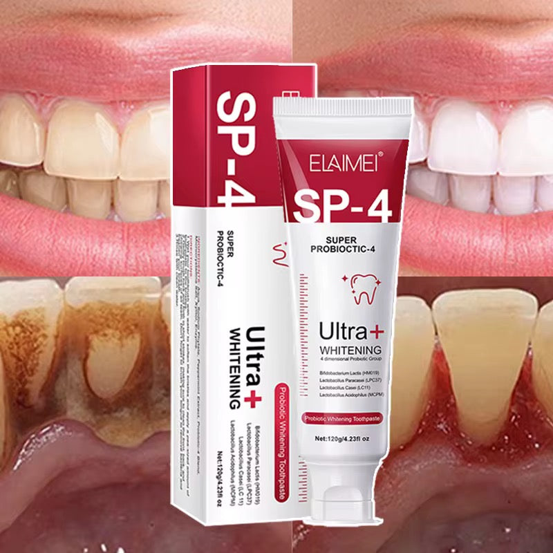 Dentifrice Blanchissant ELAIMEI SP-4 Ultra+, Sourire éclatant, des dents saines et blanches en quelques jours seulement