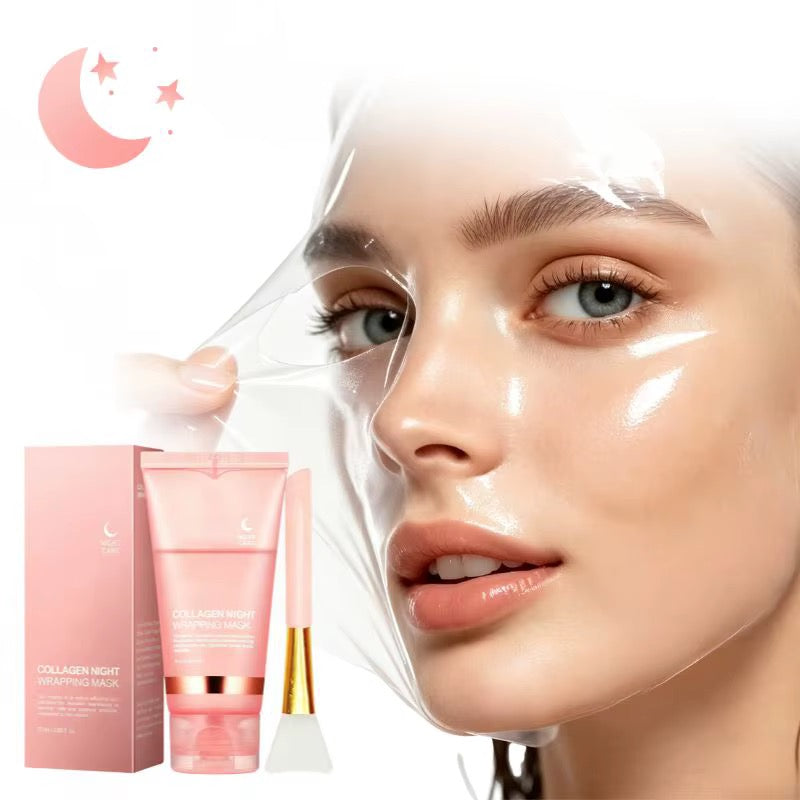 Masque de nuit au collagène, masque facial coréen pour la régénération, l'hydratation, l'éclat et l'élasticité de la peau