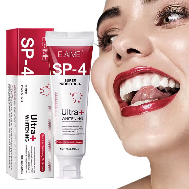 Dentifrice Blanchissant ELAIMEI SP-4 Ultra+, Sourire éclatant, des dents saines et blanches en quelques jours seulement